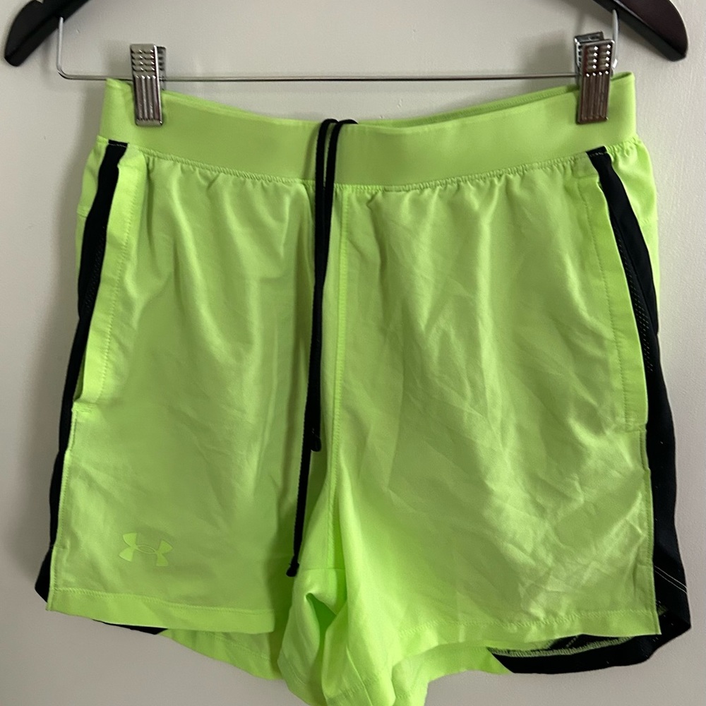 Under Armour Neon Green Swim Trunks ⚡ Men’s Medium | Bright Athletic Shorts
